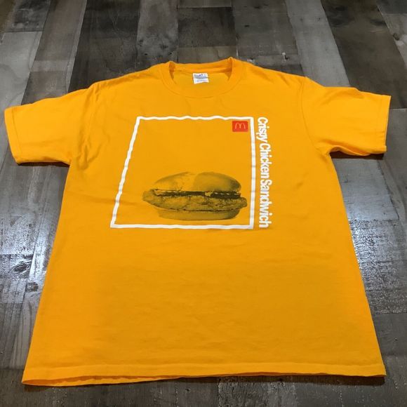 Mc Donalds Tops - McDonald's Yellow T-shirt Crispy Chicken Sandwich Size Medium